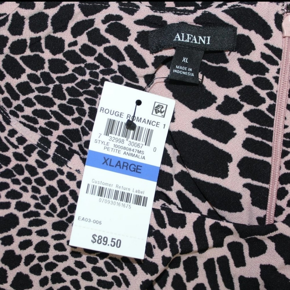 Alfani Faux Wrap Leopard Print Dress - XL - Picture 9 of 9